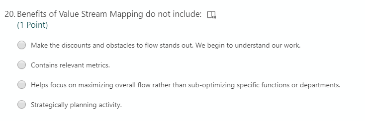 20. Benefits of Value Stream Mapping do not