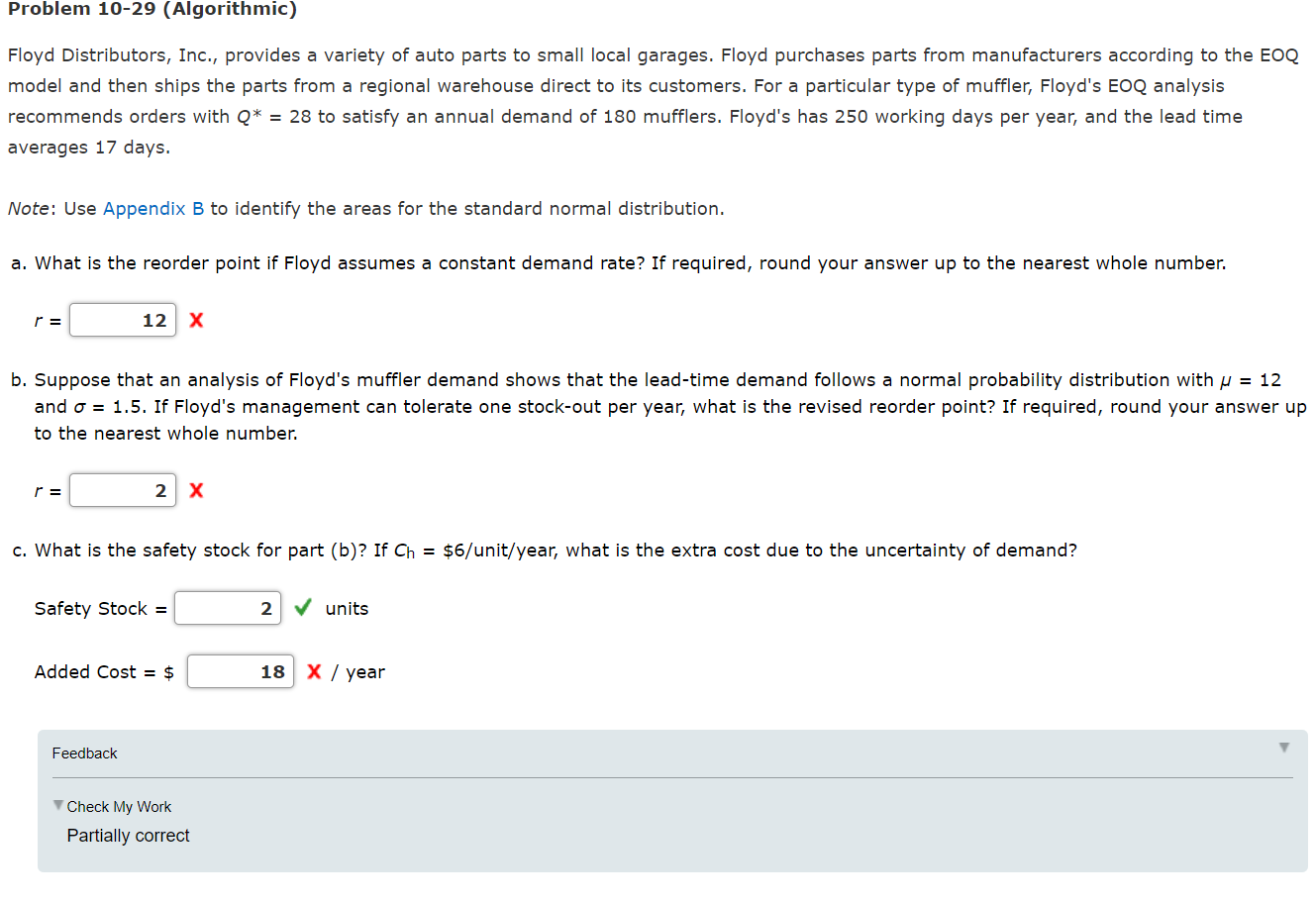 Problem 10-29 (Algorithmic) Floyd Distributors,