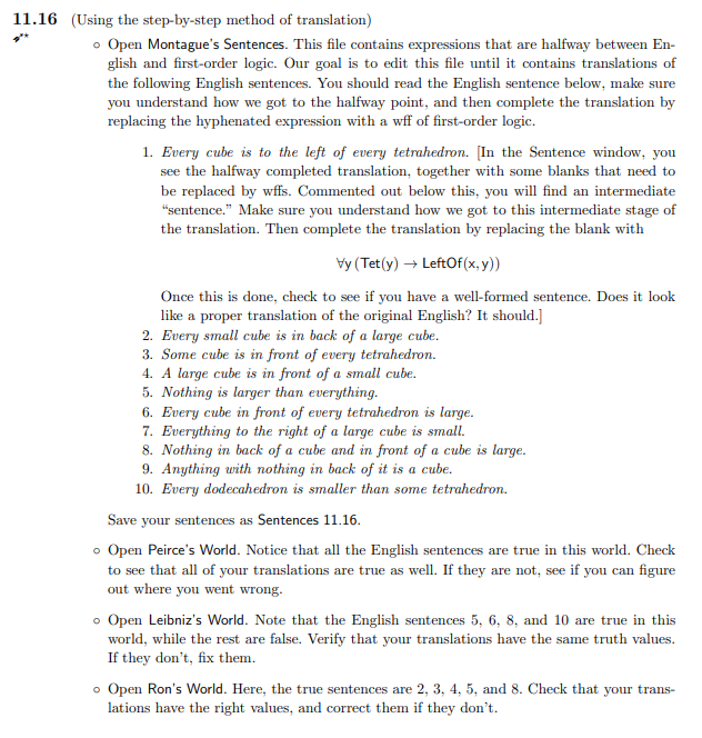 11.16 (Using the step-by-step method of