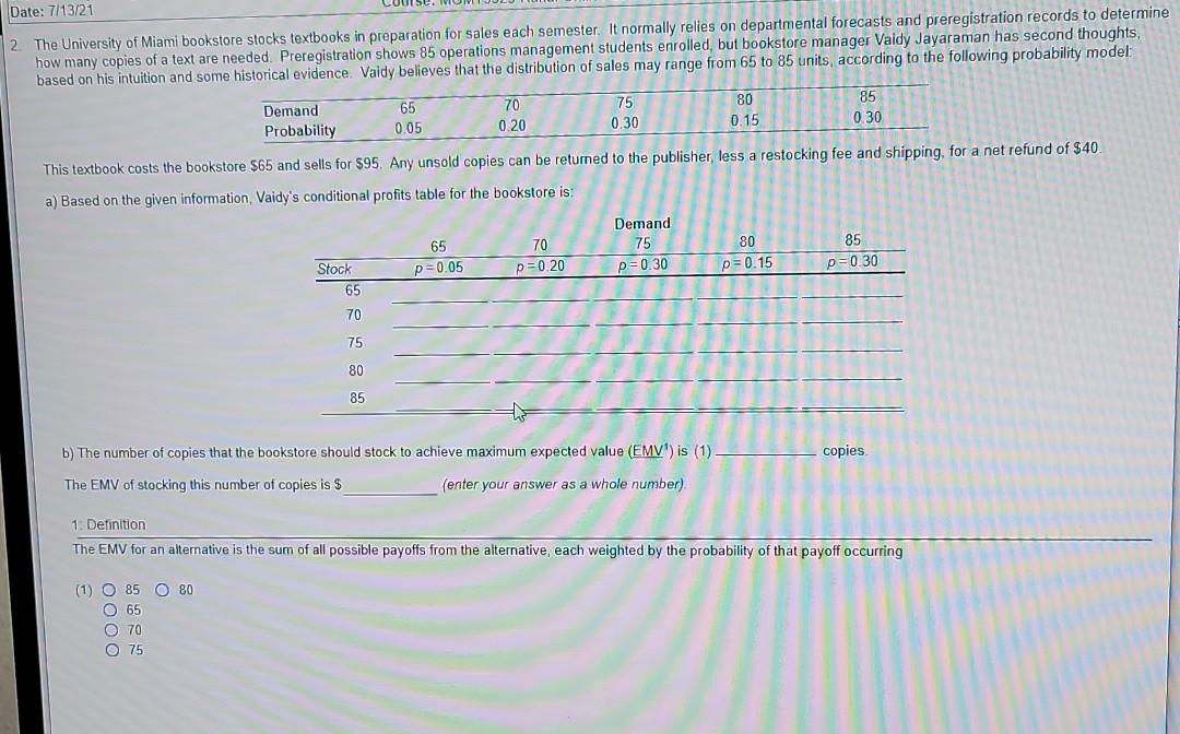 Date: 7/13/21 2. The University of Miami