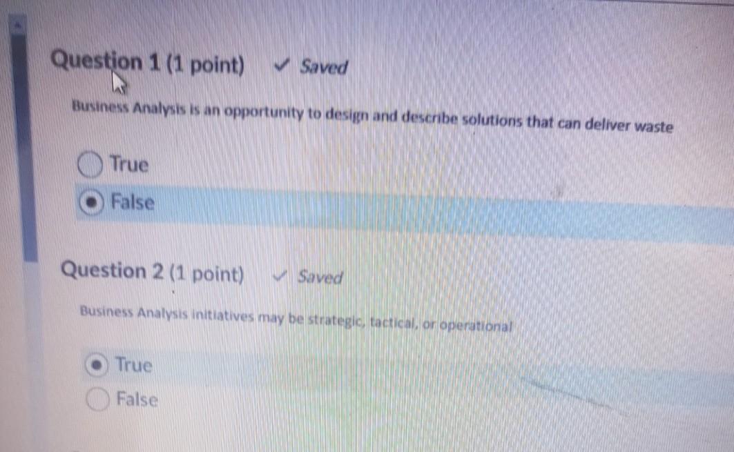 Question 10 (1 point) Saved Who is a Business