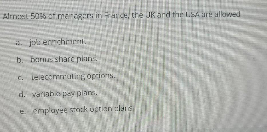Almost 50% of managers in France, the UK and the