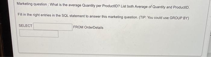 SOS Marketing question : What is the average