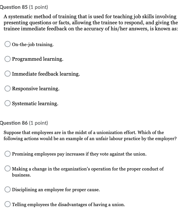 Question 81 (1 point) The process encompassing