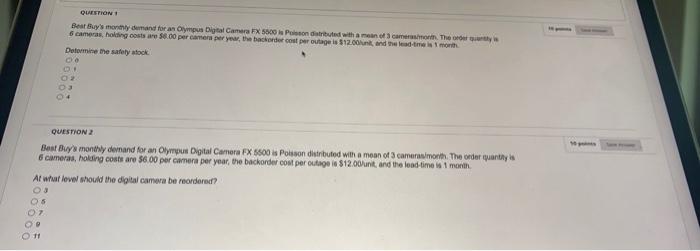 Class: Material Management and Inventory QUESTION