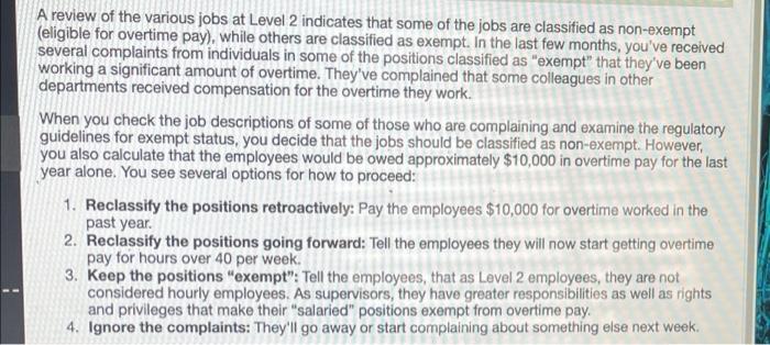 Which option between 1, 2, 3, & 4? A review of