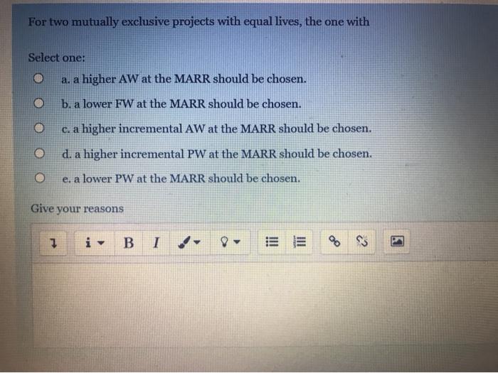 IE343- engineering economics For two mutually
