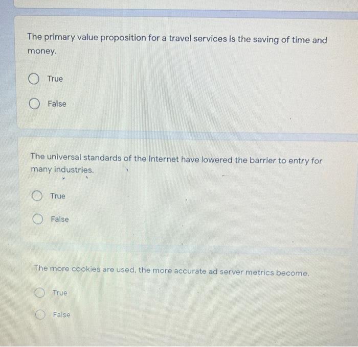 a The primary value proposition for a travel