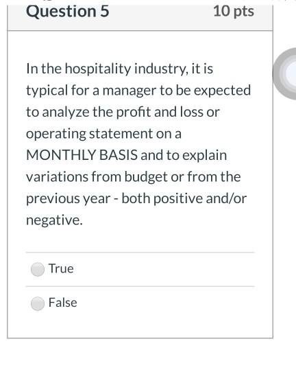 Question 1 10 pts The term "benchmarking" as it