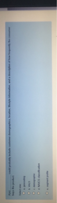 A(n) buys the product could probably include