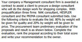 Your company a Management consultant firm is