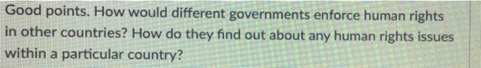 200 words please Good points. How would different