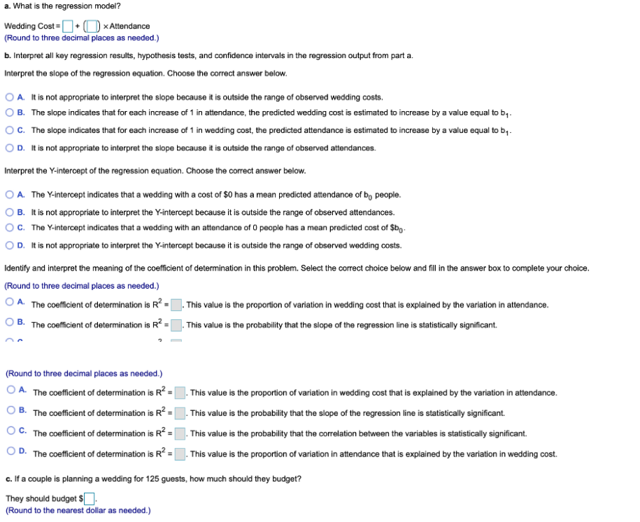 Use the Regression tool on the accompanying