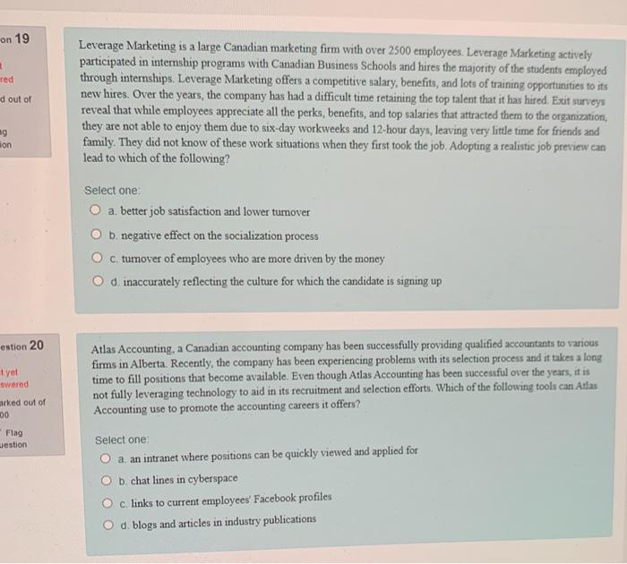 on 19 red d out of Leverage Marketing is a large