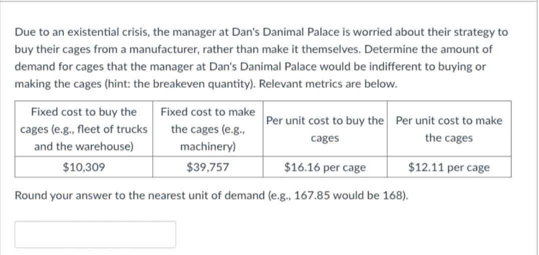 Due to an existential crisis, the manager at