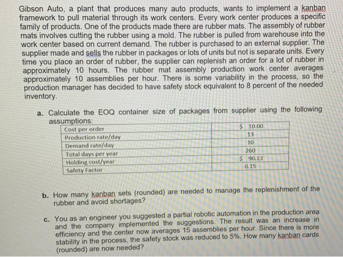 help! Gibson Auto, a plant that produces many