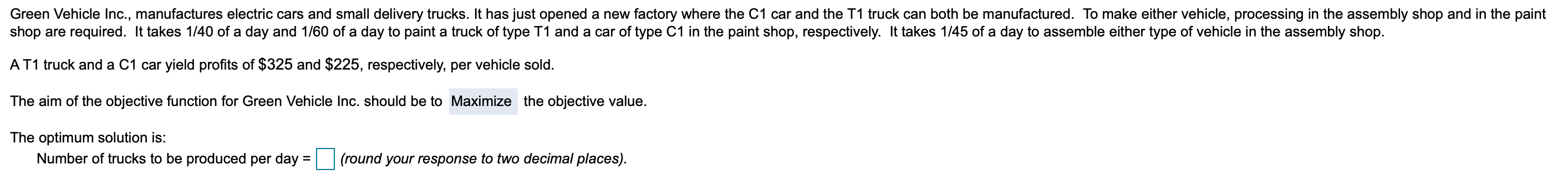 Number of cars to be pronounced per day = _____