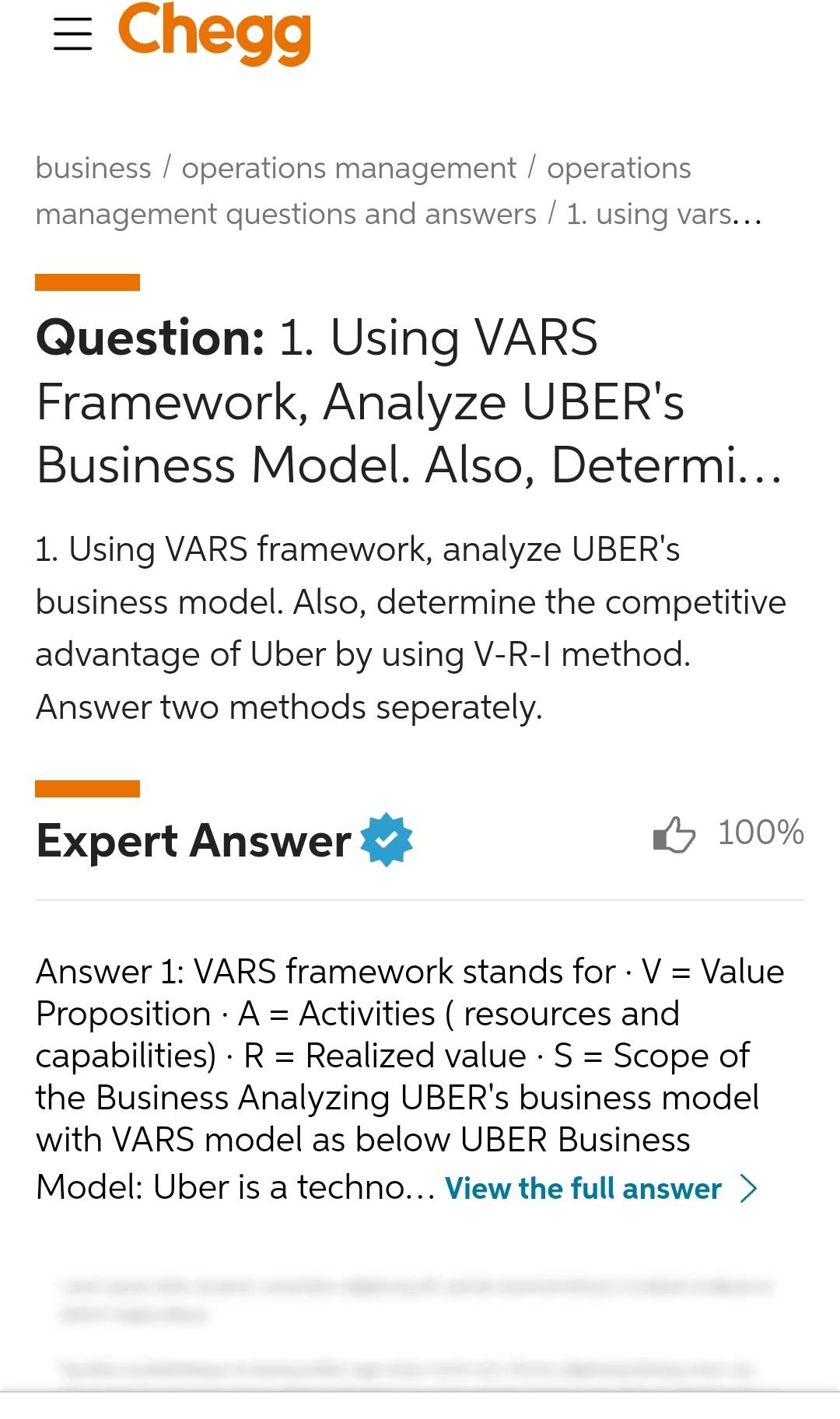 = Chegg business operations management /