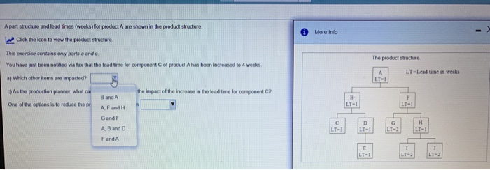 answer both parts A and C Apart structure and