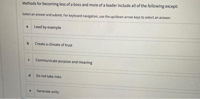 Methods for becoming less of a boss and more of a