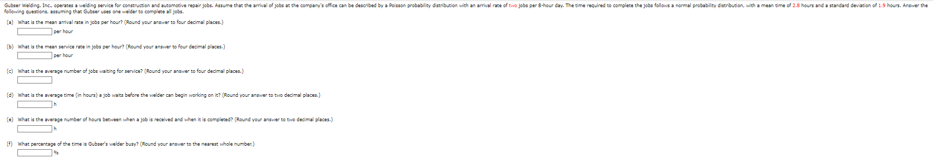 place answers in order please Gubser Welding,