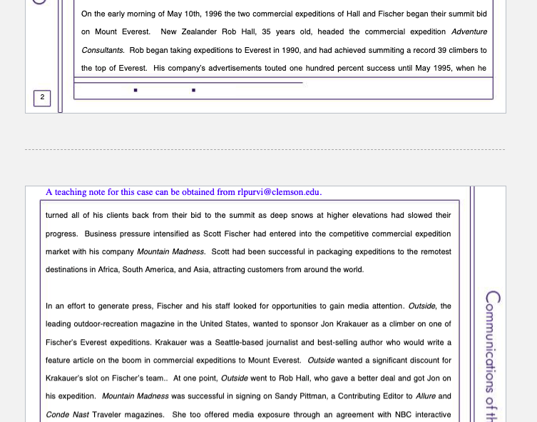 As one of the leaders, consider planning and