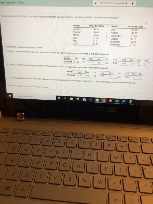 This Question: 12 pts | (complete 20) 27 22 (