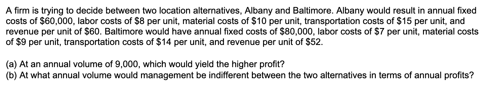 Show All steps/calculations A firm is trying to