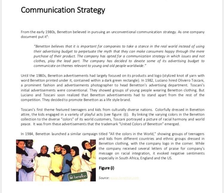 What are the values of Benetton Brand that show