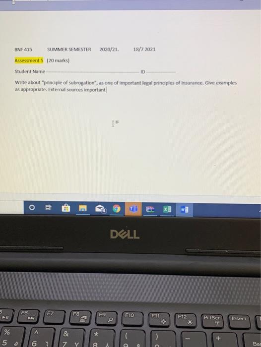 BNF 415 SUMMER SEMESTER 2020/21. 18/7 2021