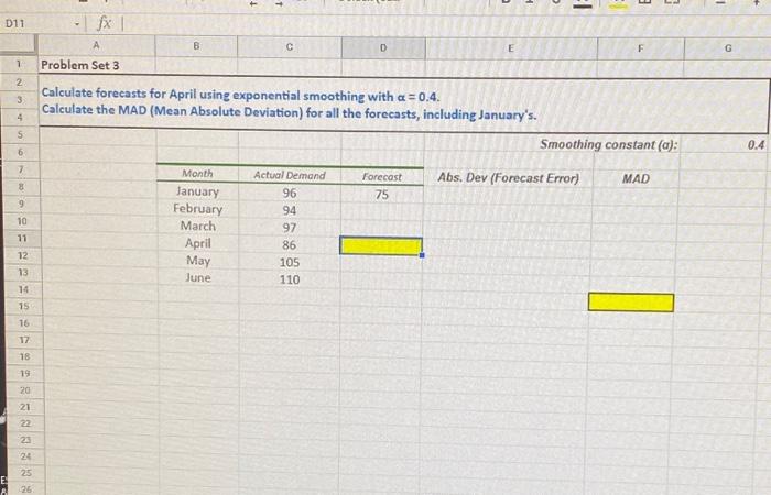 - 4 3 3 1 D11 - fx B D E F G Problem Set 3 7 2 3