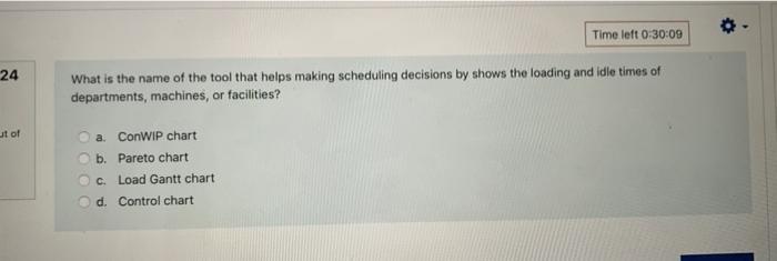 Time left 0:30:09 24 What is the name of the tool