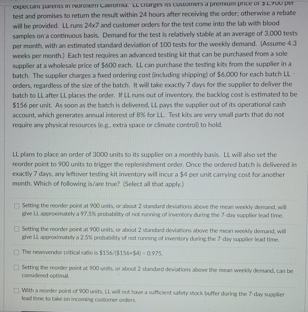 Littlefield Laboratories, LLC (LL) provides an