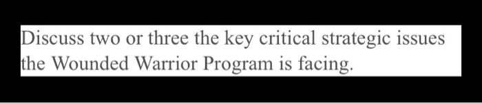 Discuss two or three the key critical strategic