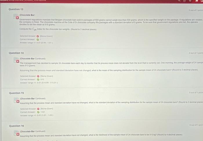 please answer question 16 the correct answers to