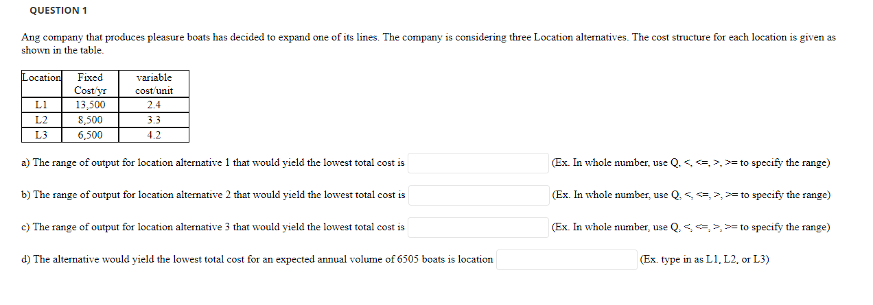QUESTION 1 Ang company that produces pleasure