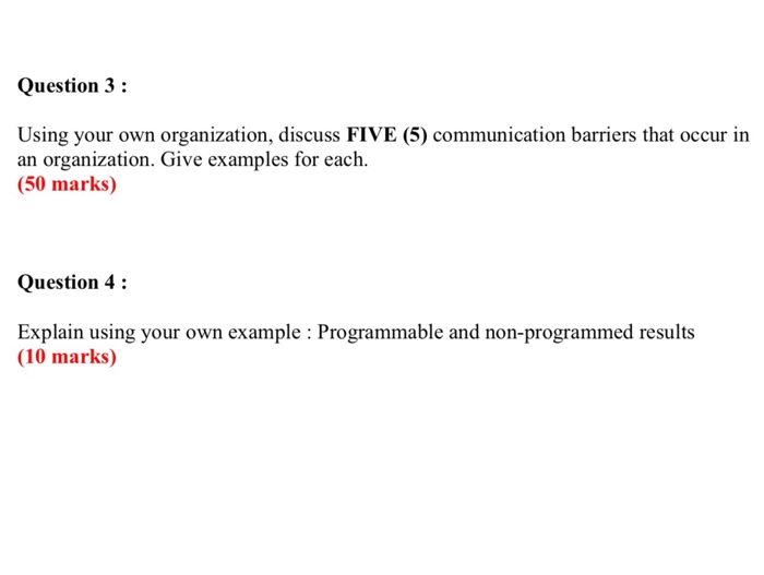 i need answers to support the marks given which