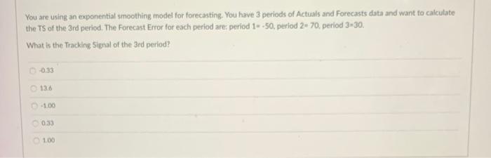 You are using an exponential smoothing model for
