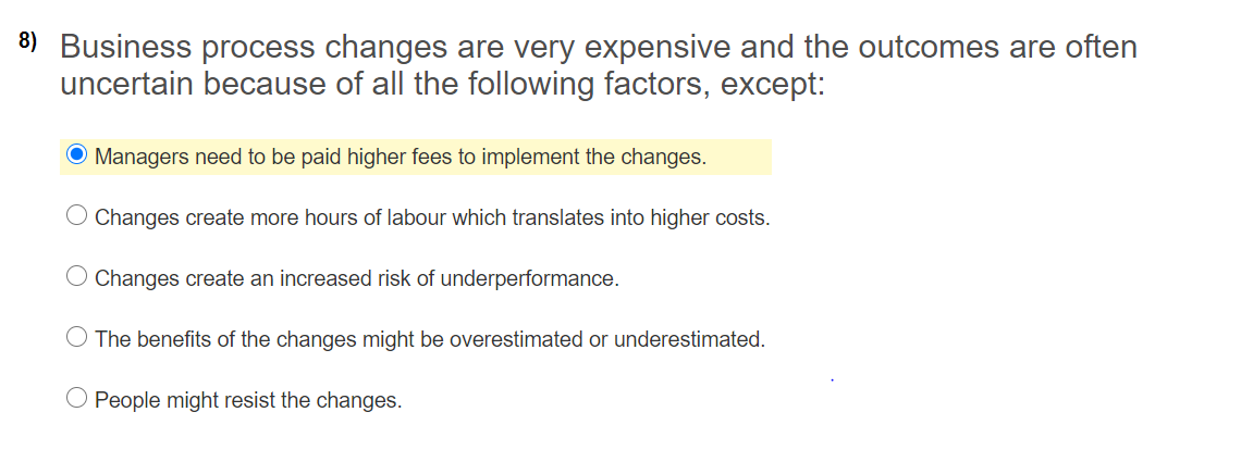 1) Choosing the right information system with a