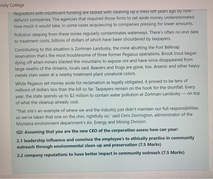 Mining companies pollute waterways. Citizens pay.