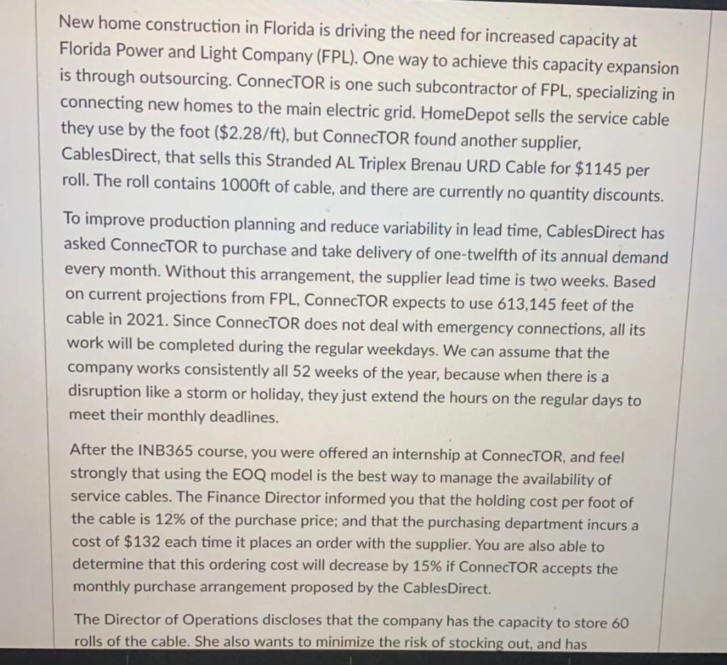 New home construction in Florida is driving the