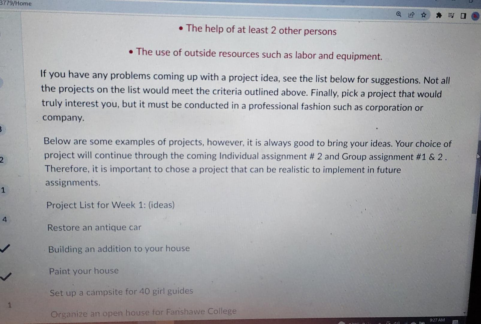 This a assignment of Project Management so please