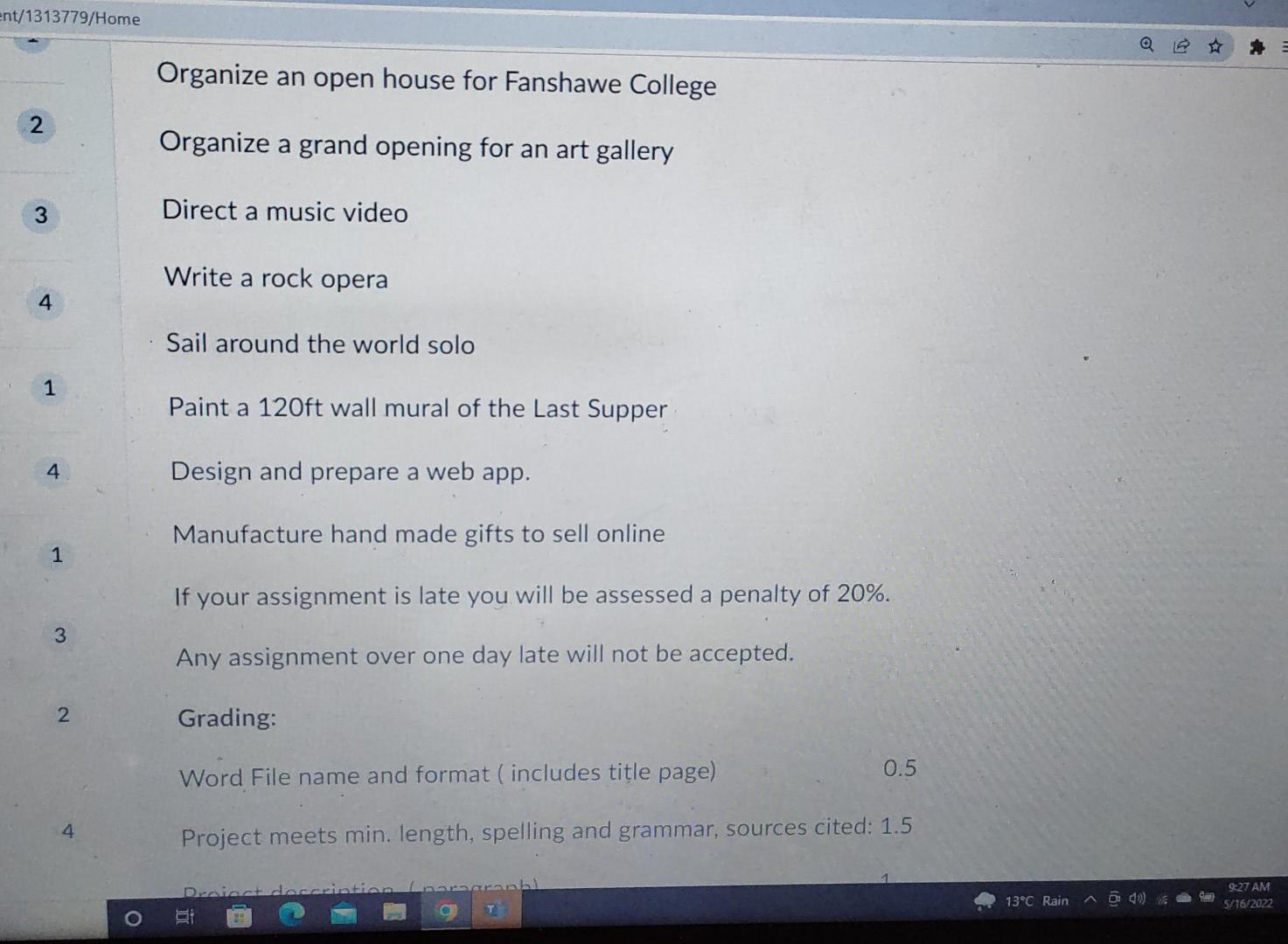 This a assignment of Project Management so please