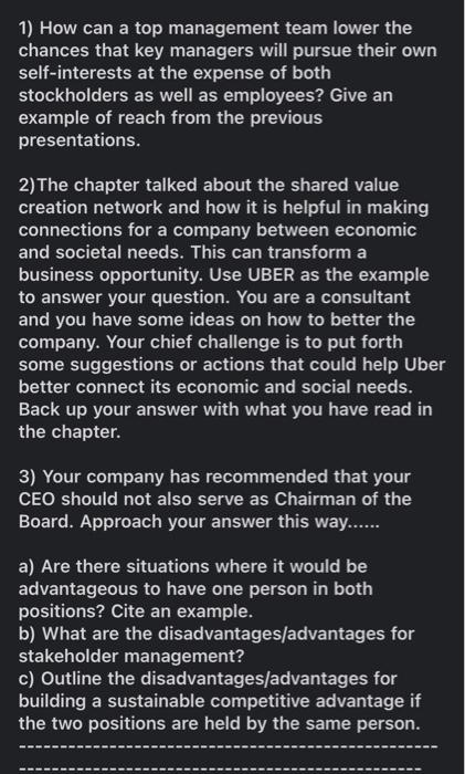 1) How can a top management team lower the