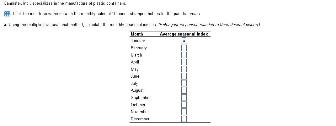 Year 1 2 3 4 5 January 676 675 830 885 964