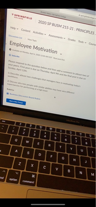 SPRINGFIELD 2020 SP BUSM 215-21 : PRINCIPLES.