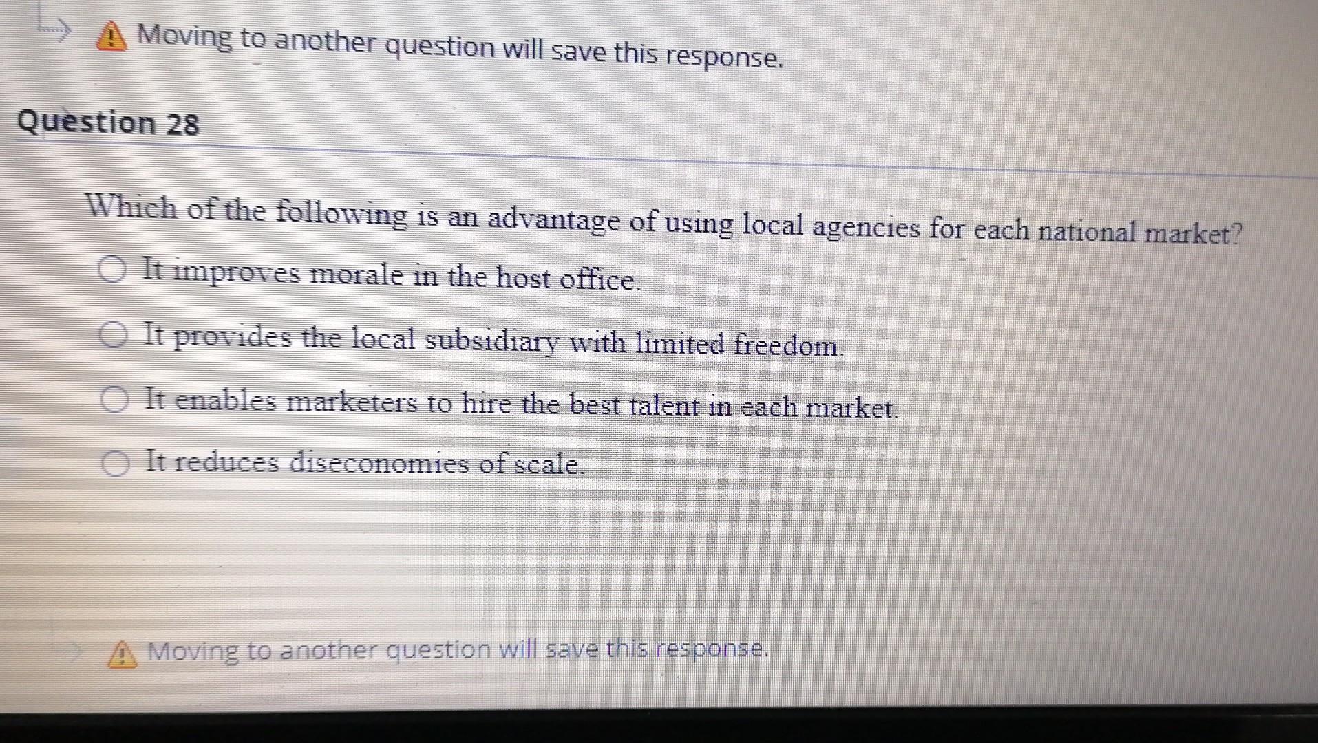 A Moving to another question will save this