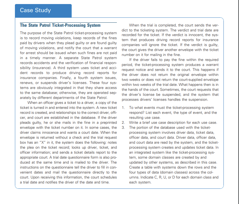 Read the running case for homework assignments,