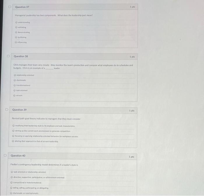 please answer ASAP i need help Question 37 1 pts