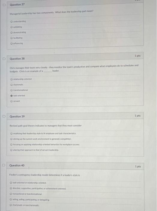 please answer ASAP i need help Question 37 1 pts